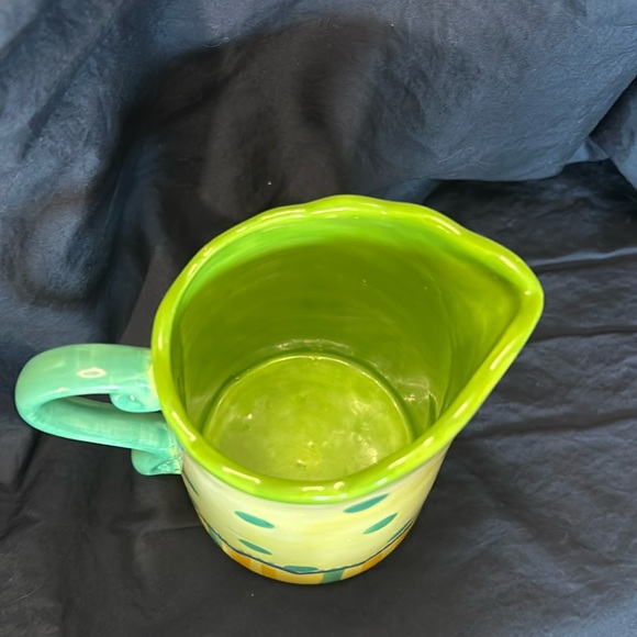 Footed Ceramic Pitcher Vase Kimberly Hodges Cupcakes and Cartwheels 7” - Picture 4 of 5